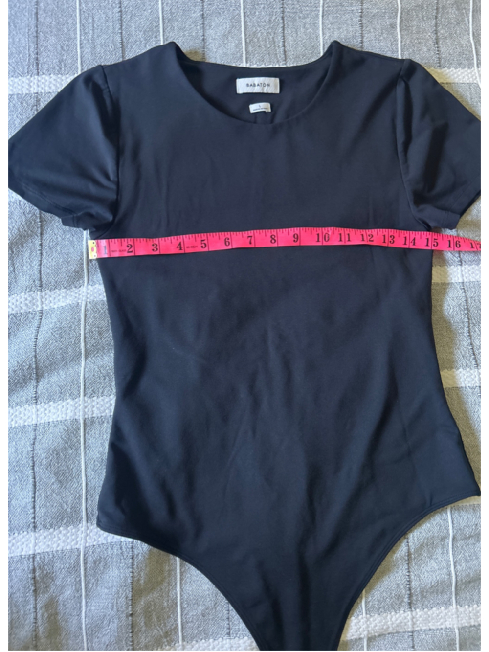 Women's Babaton Black Short Sleeve Bodysuit Size L - Picture 6 of 7